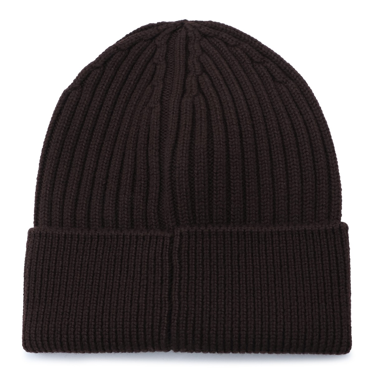 BROWN VIRGIN WOOL BEANIE
