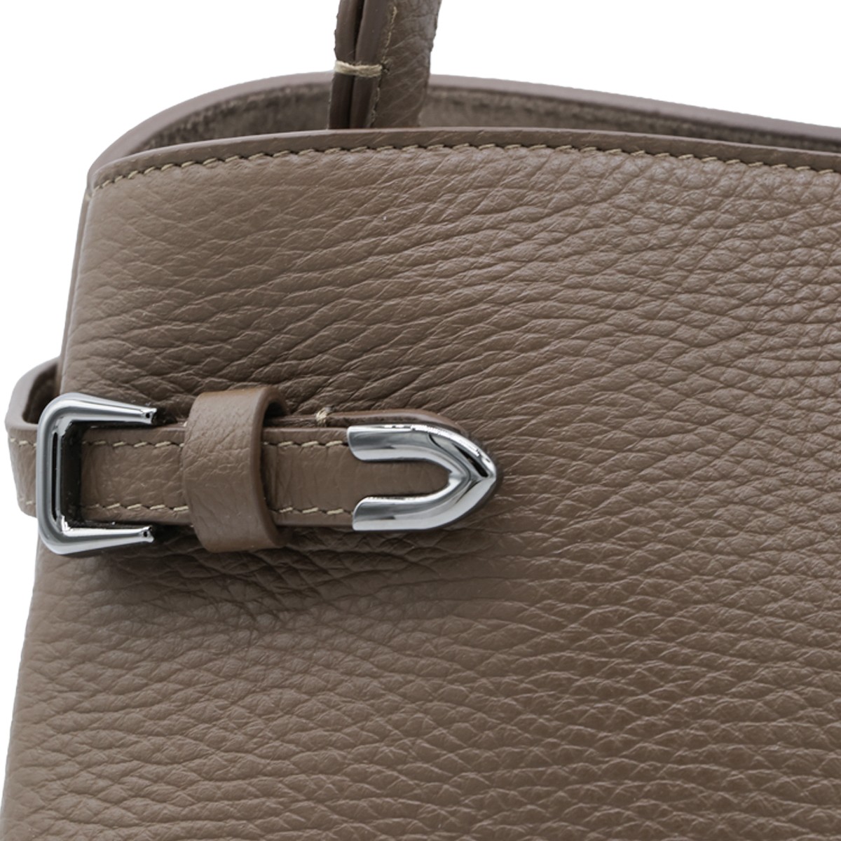 BEIGE SUEDE TOP HANDLE BAG