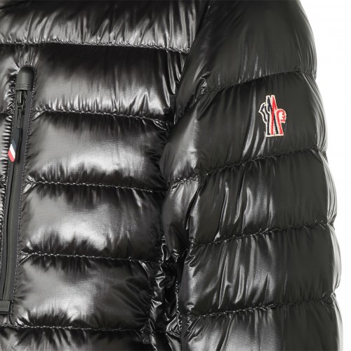 BLACK NYLON DOWN JACKET