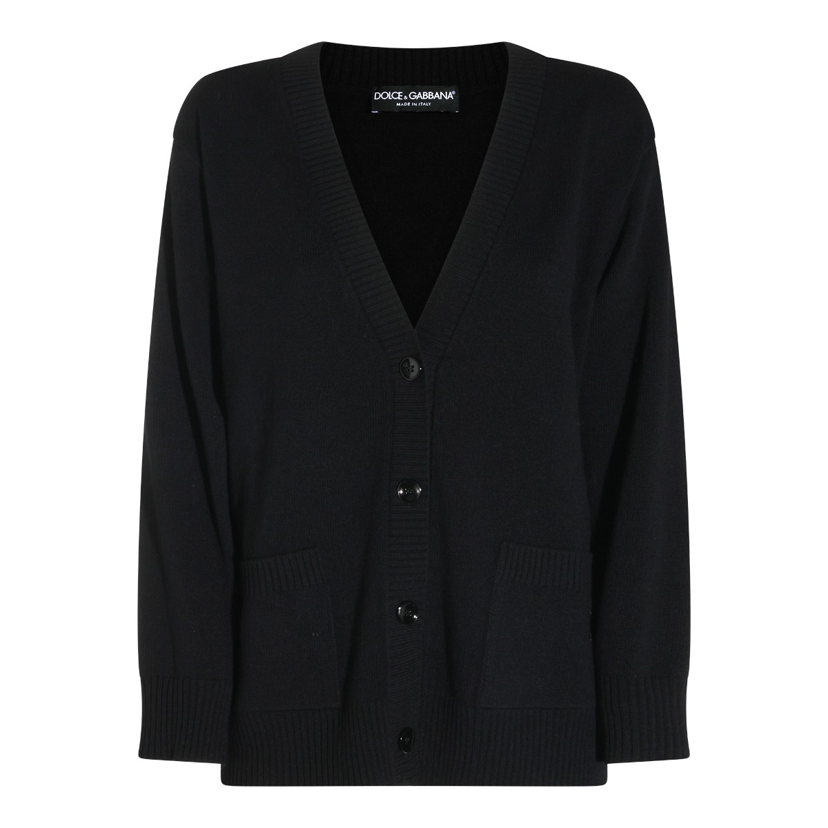 BLACK WOOL KNITWEAR