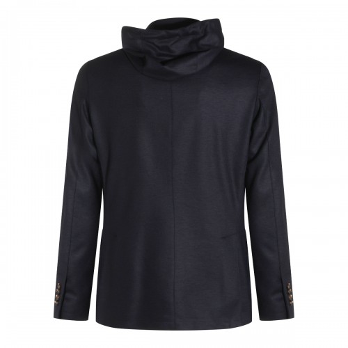 BLUE WOOL JERSEY JACKET 2