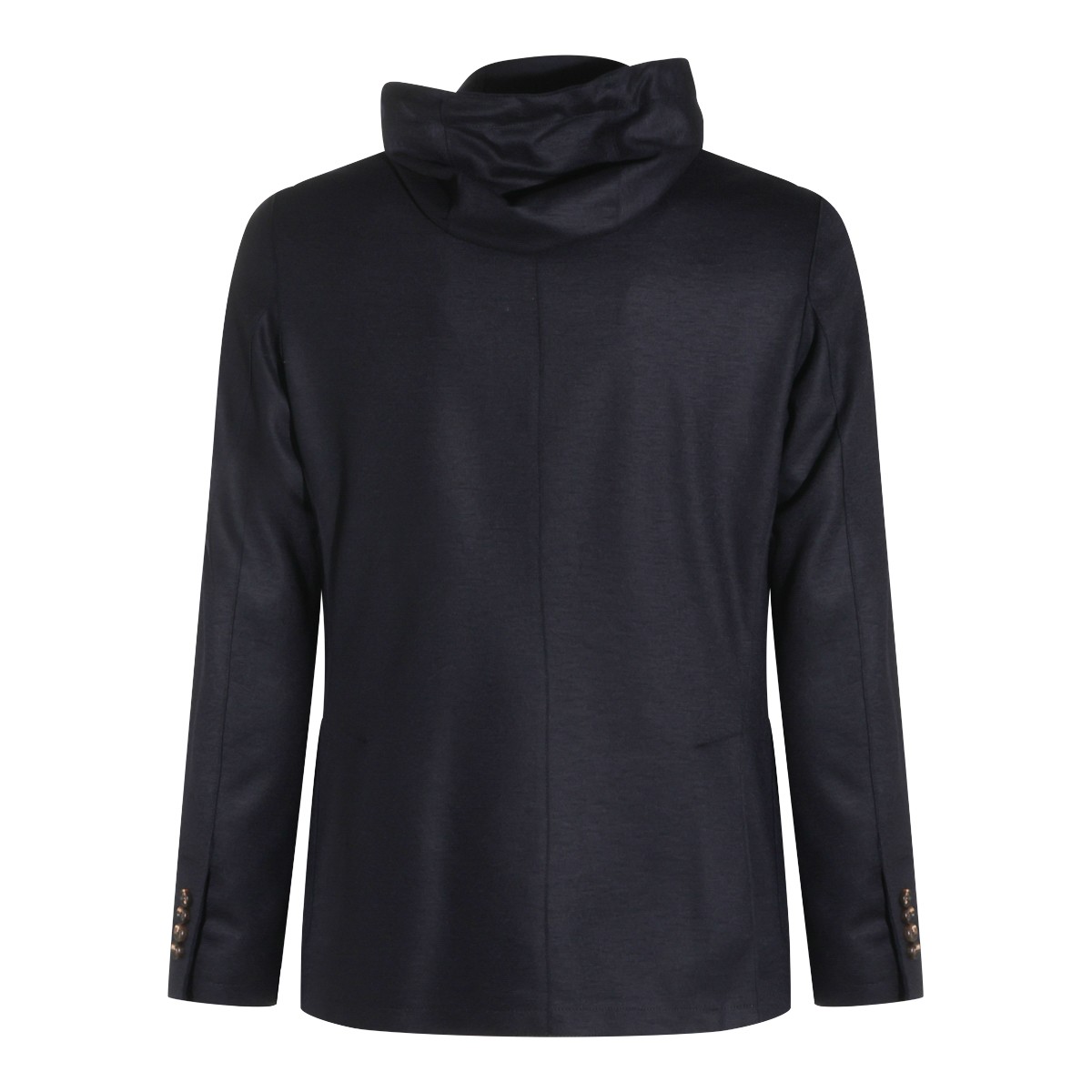 BLUE WOOL JERSEY JACKET