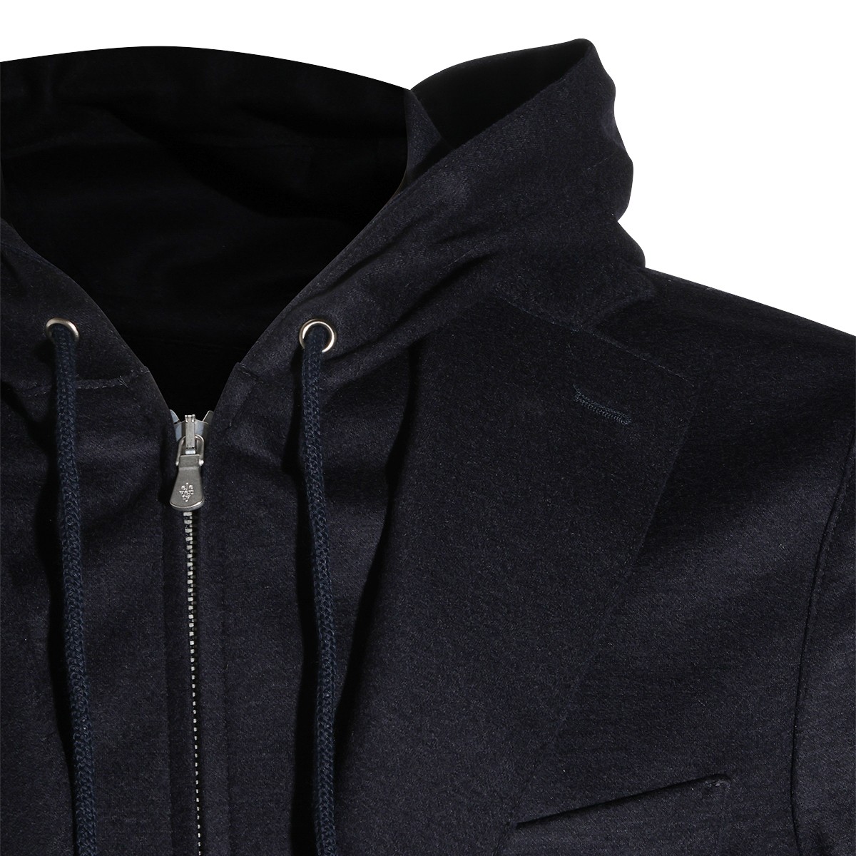BLUE WOOL JERSEY JACKET
