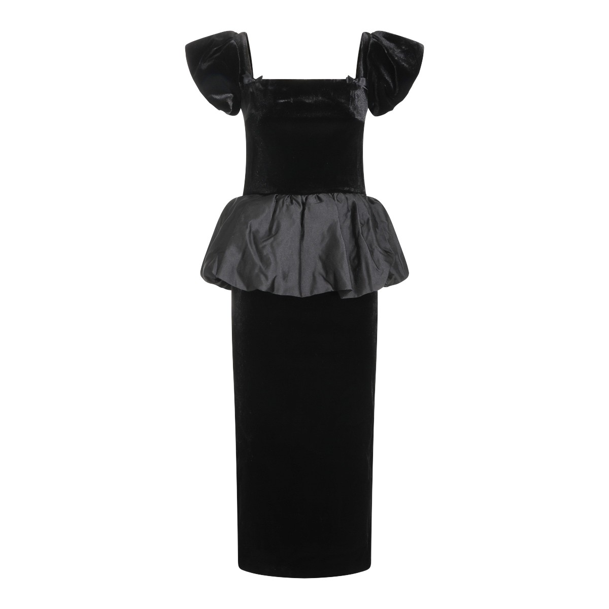 BLACK VELVET MIDI DRESS