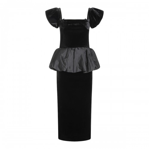 BLACK VELVET MIDI DRESS