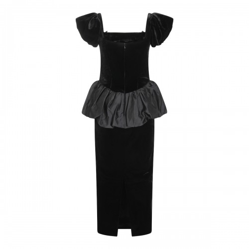 BLACK VELVET MIDI DRESS 2