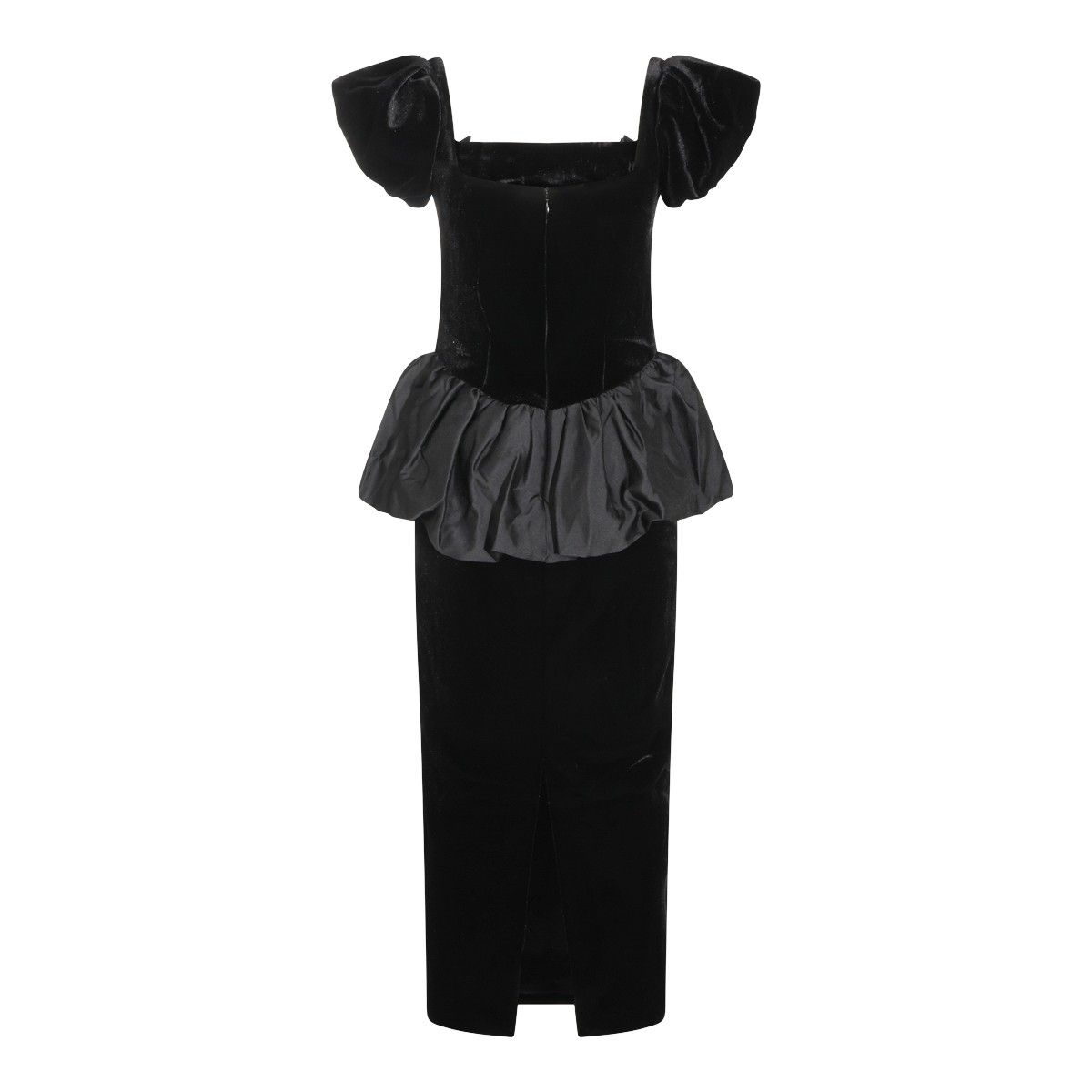 BLACK VELVET MIDI DRESS
