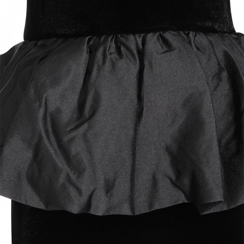 BLACK VELVET MIDI DRESS