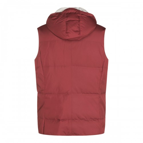 BURGUNDY NYLON PADDED VEST