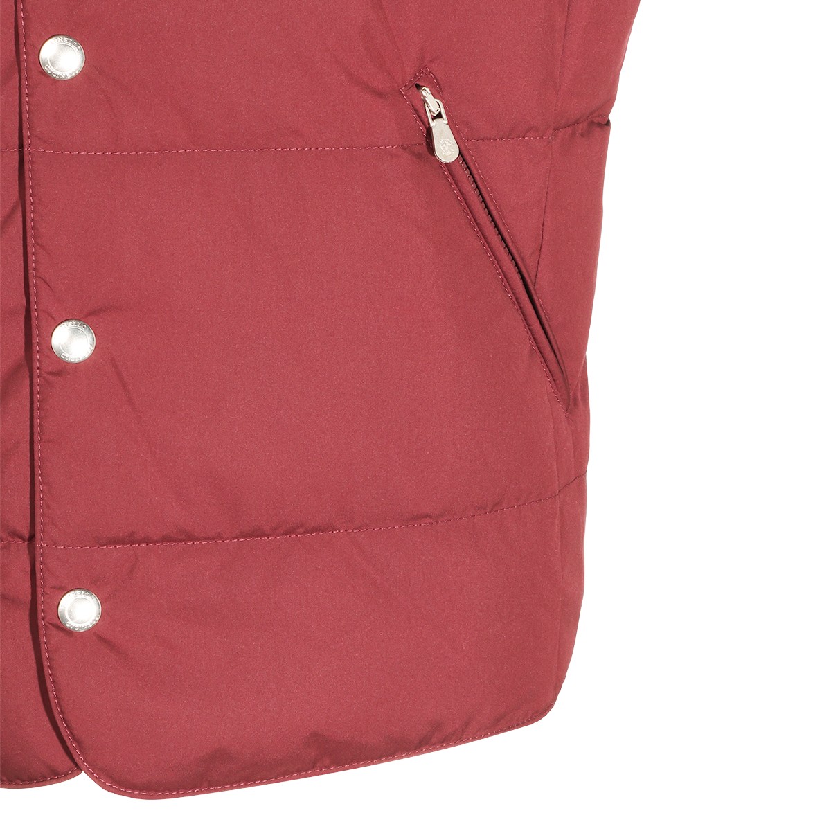 BURGUNDY NYLON PADDED VEST