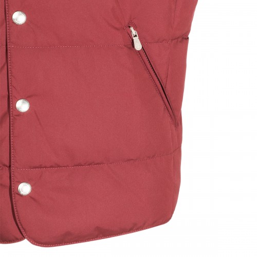 BURGUNDY NYLON PADDED VEST