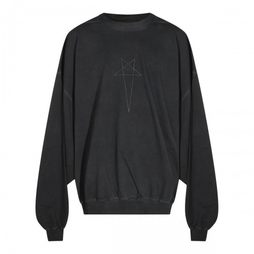 FADED BLACK COTTON HUN T-SHIRT