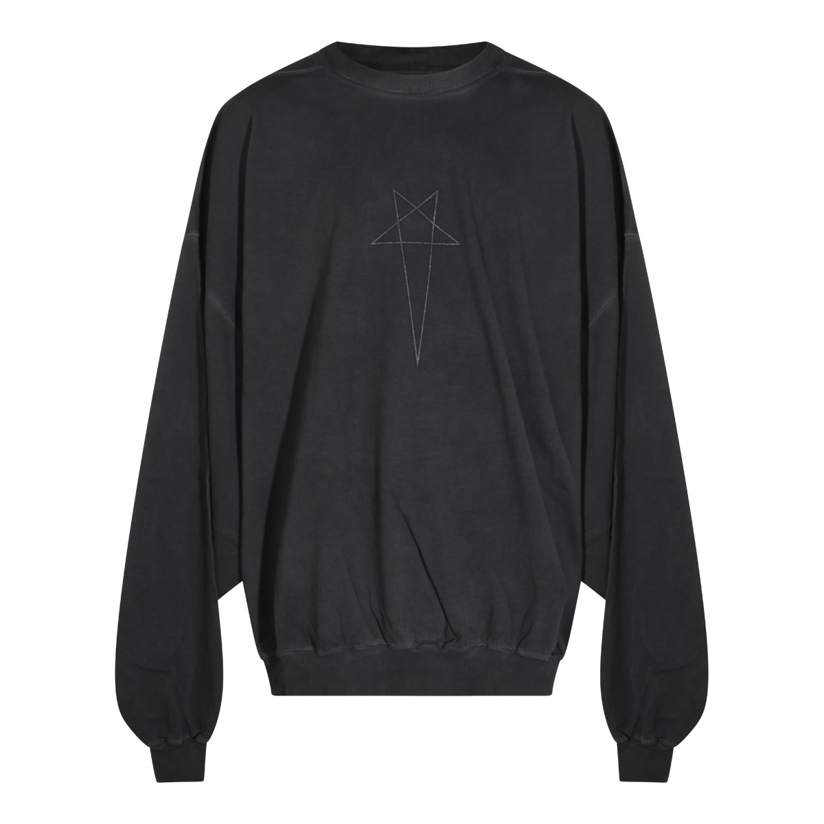 FADED BLACK COTTON HUN T-SHIRT