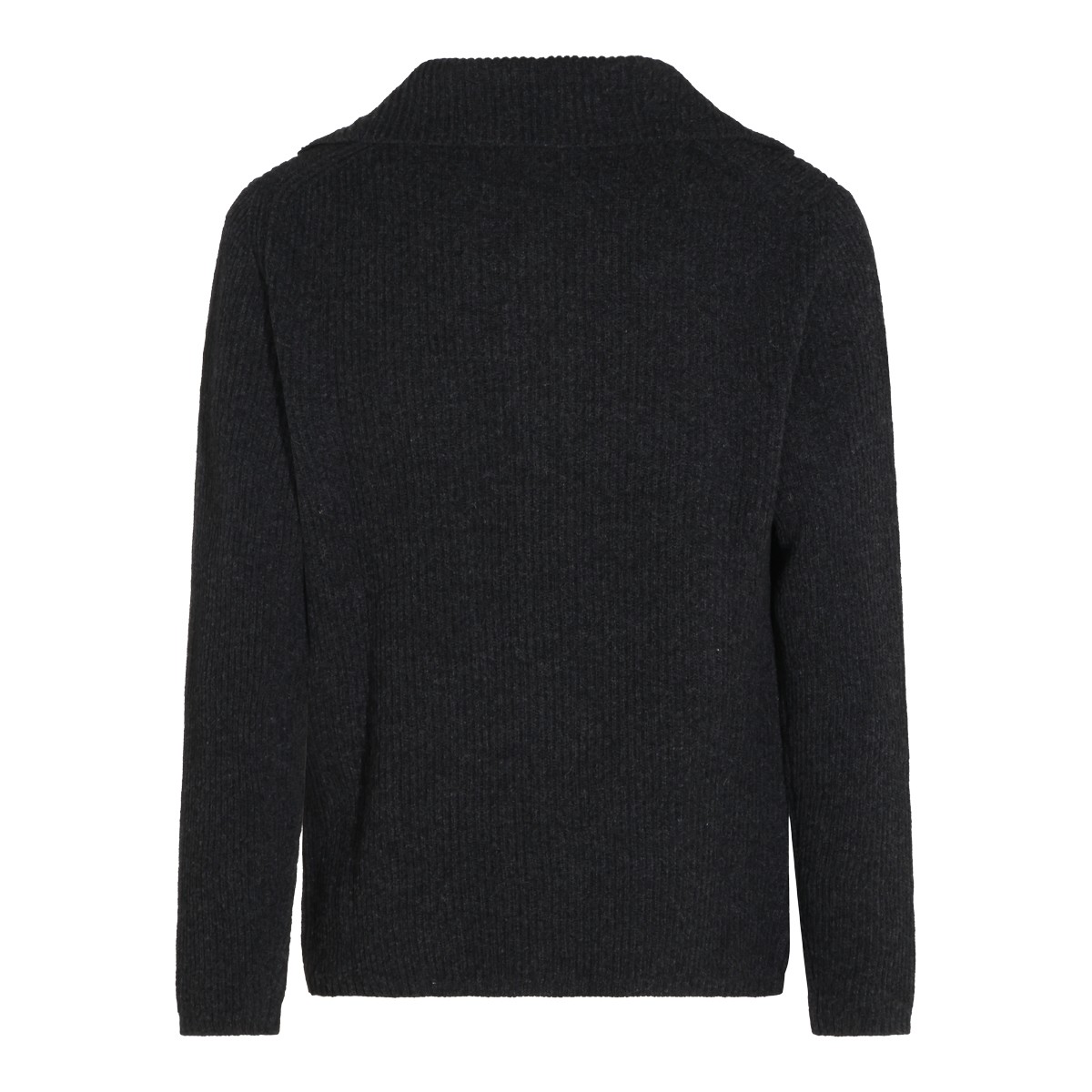 DARK GREY VIRGIN WOOL CARDIGAN