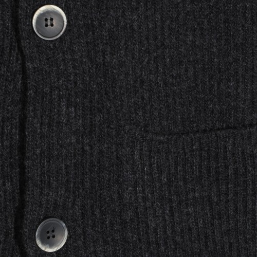 DARK GREY VIRGIN WOOL CARDIGAN