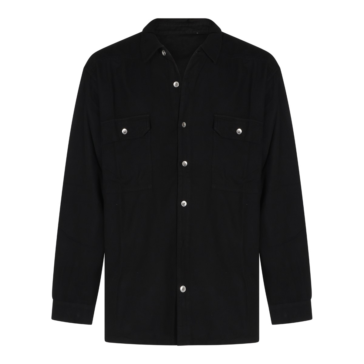BLACK COTTON JUMBO SHIRT