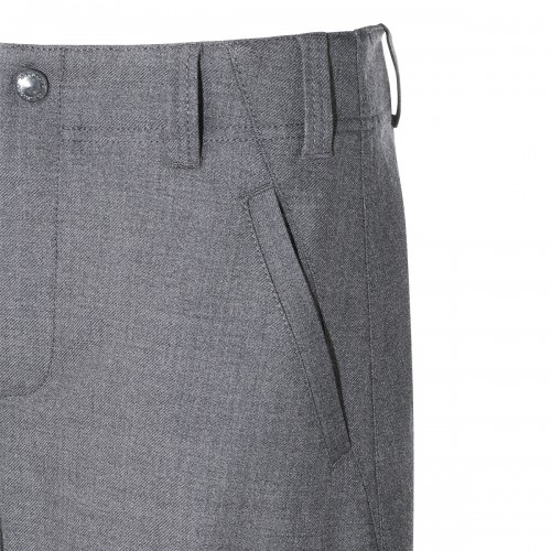 DARK GREY VIRGIN WOOL CARGO PANTS
