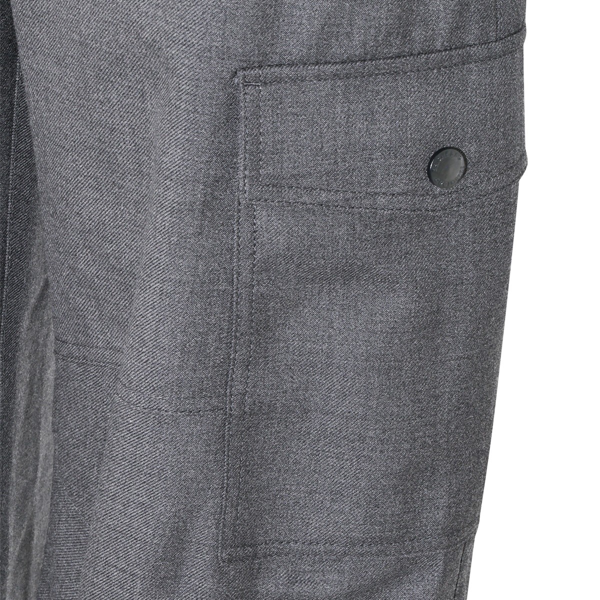 DARK GREY VIRGIN WOOL CARGO PANTS
