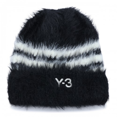 BLACK AND CORE WHITE BEANIE