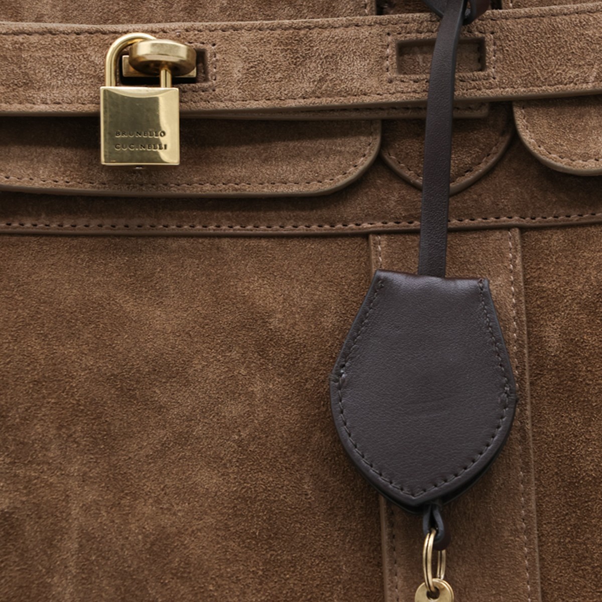 CARAMEL SUEDE TRAVEL TOTE