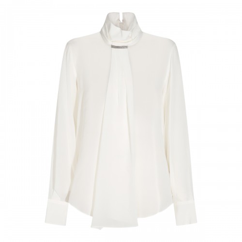 WHITE SILK SHIRT