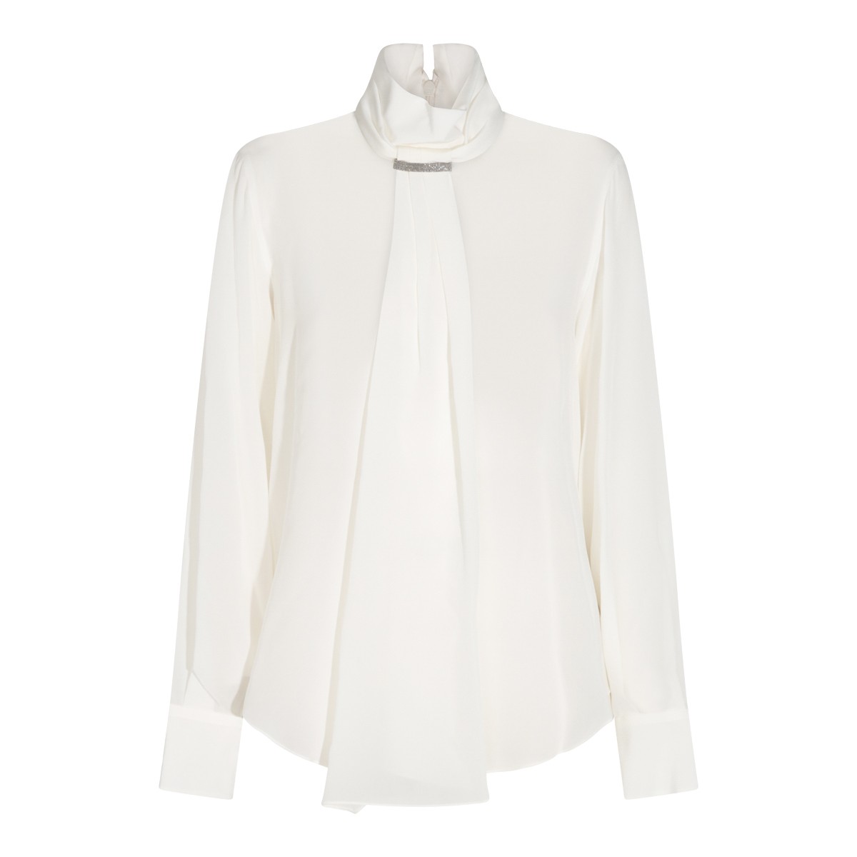 WHITE SILK SHIRT