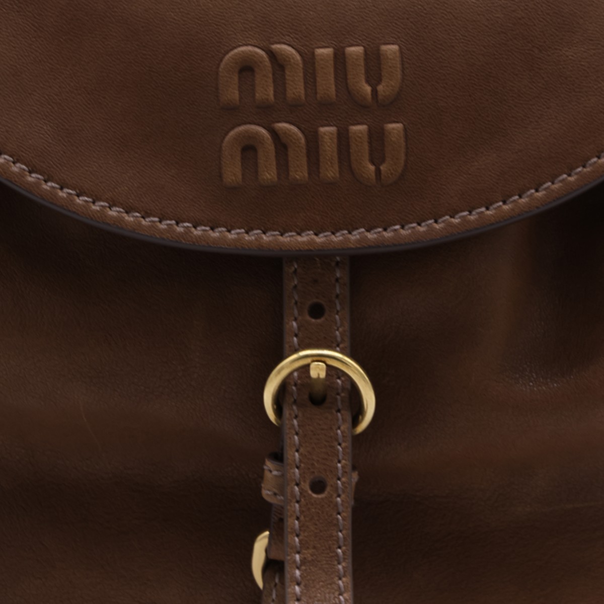 BROWN LEATHER BACKPACK