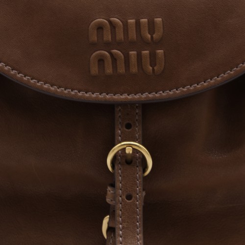 BROWN LEATHER BACKPACK