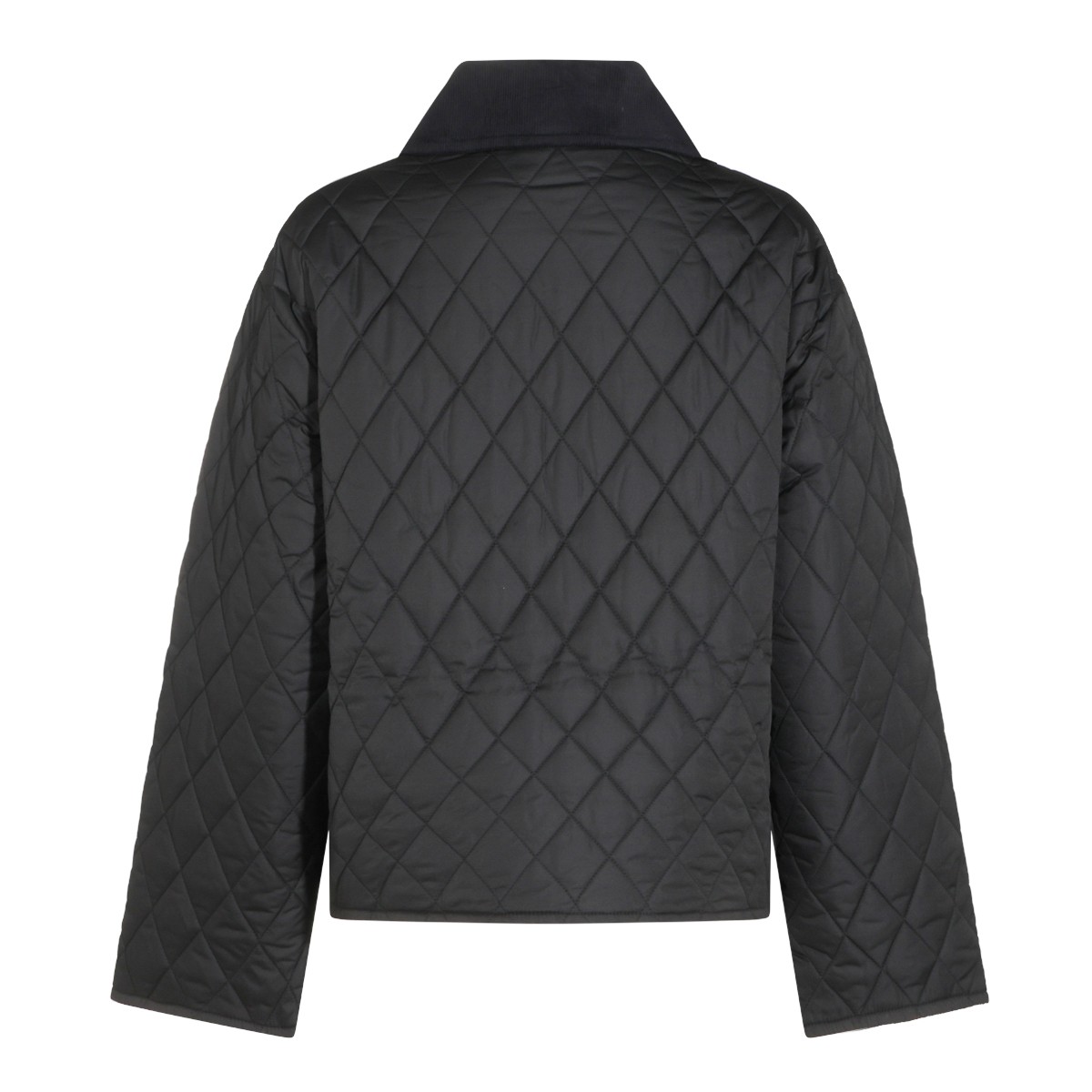 BLACK MOIRA QUILTED DOWN JACKET
