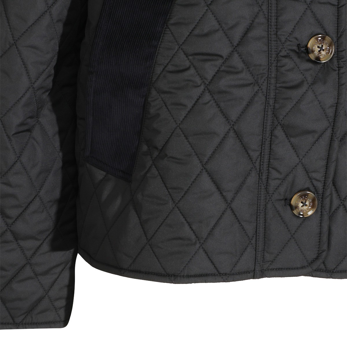 BLACK MOIRA QUILTED DOWN JACKET