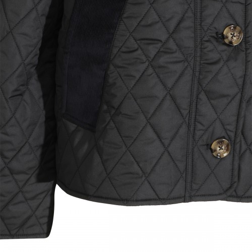 BLACK MOIRA QUILTED DOWN JACKET