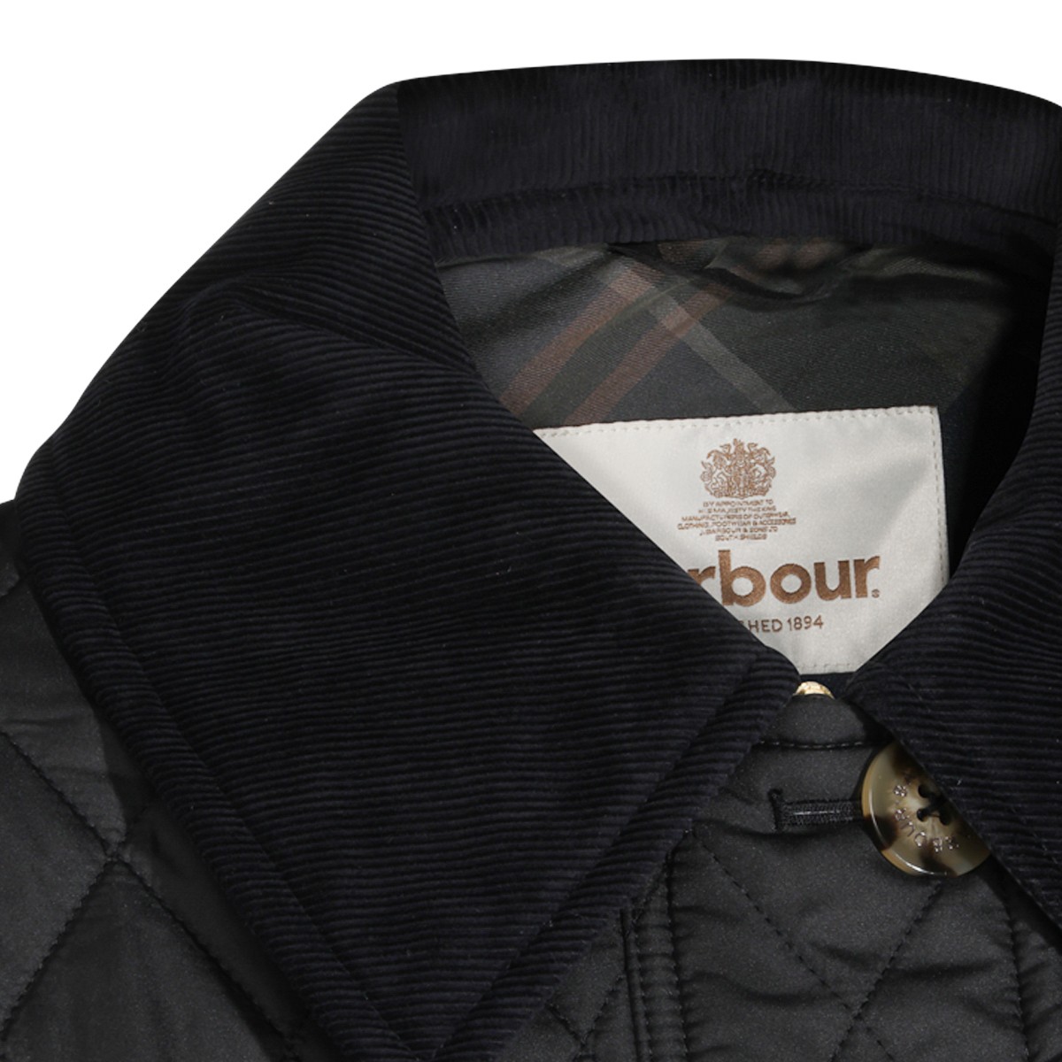 BLACK MOIRA QUILTED DOWN JACKET
