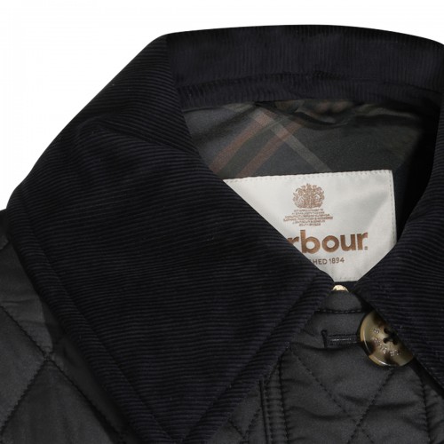 BLACK MOIRA QUILTED DOWN JACKET