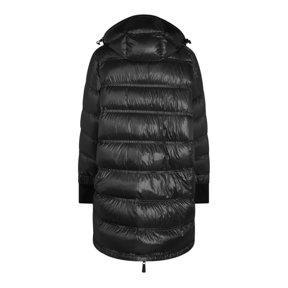 BLACK NYLON DOWN JACKET