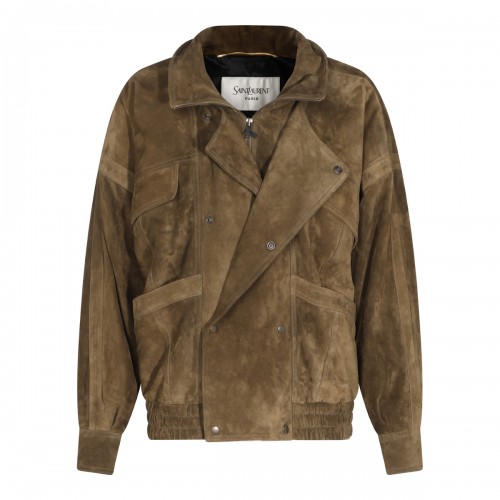 VERT ALGUE SUEDE BOMBER JACKET