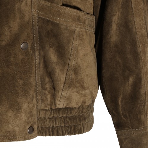 VERT ALGUE SUEDE BOMBER JACKET