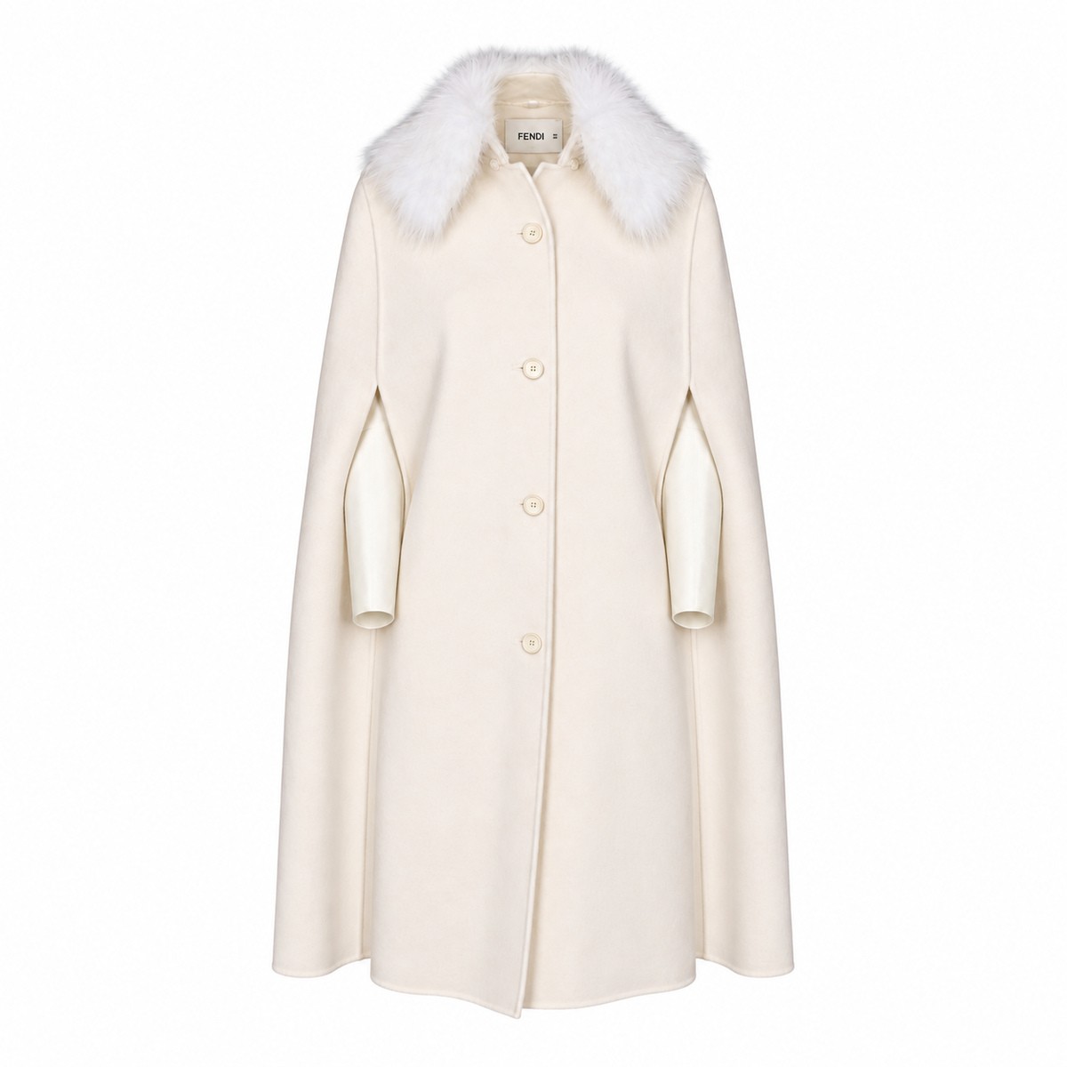 OFF-WHITE WOOL CAPE