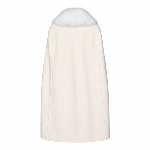 OFF-WHITE WOOL CAPE
