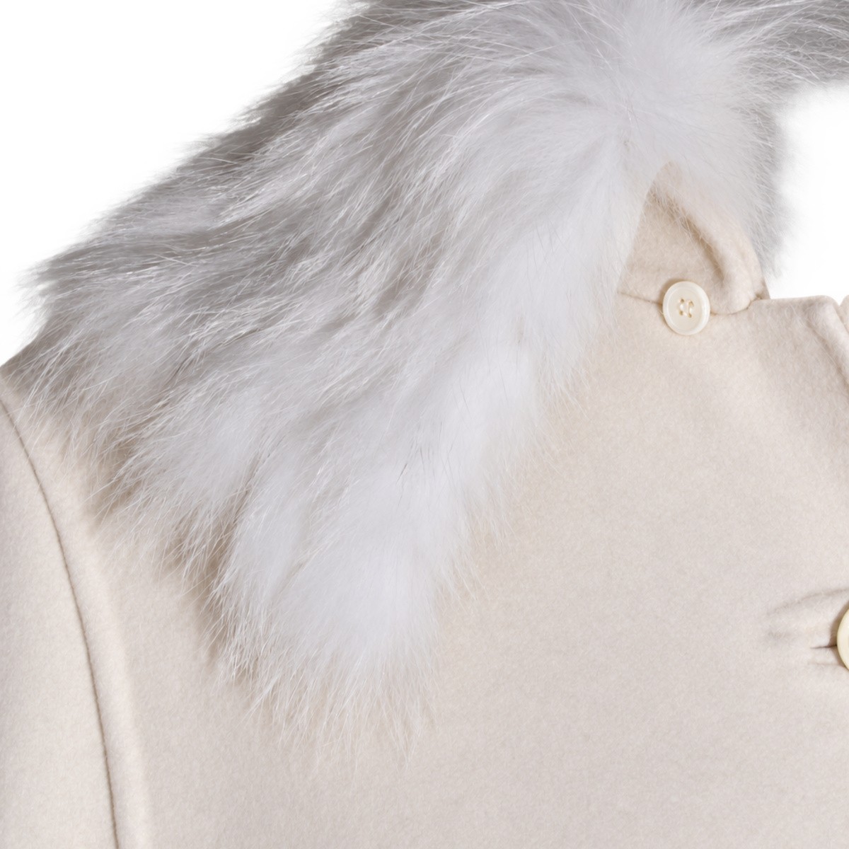 OFF-WHITE WOOL CAPE