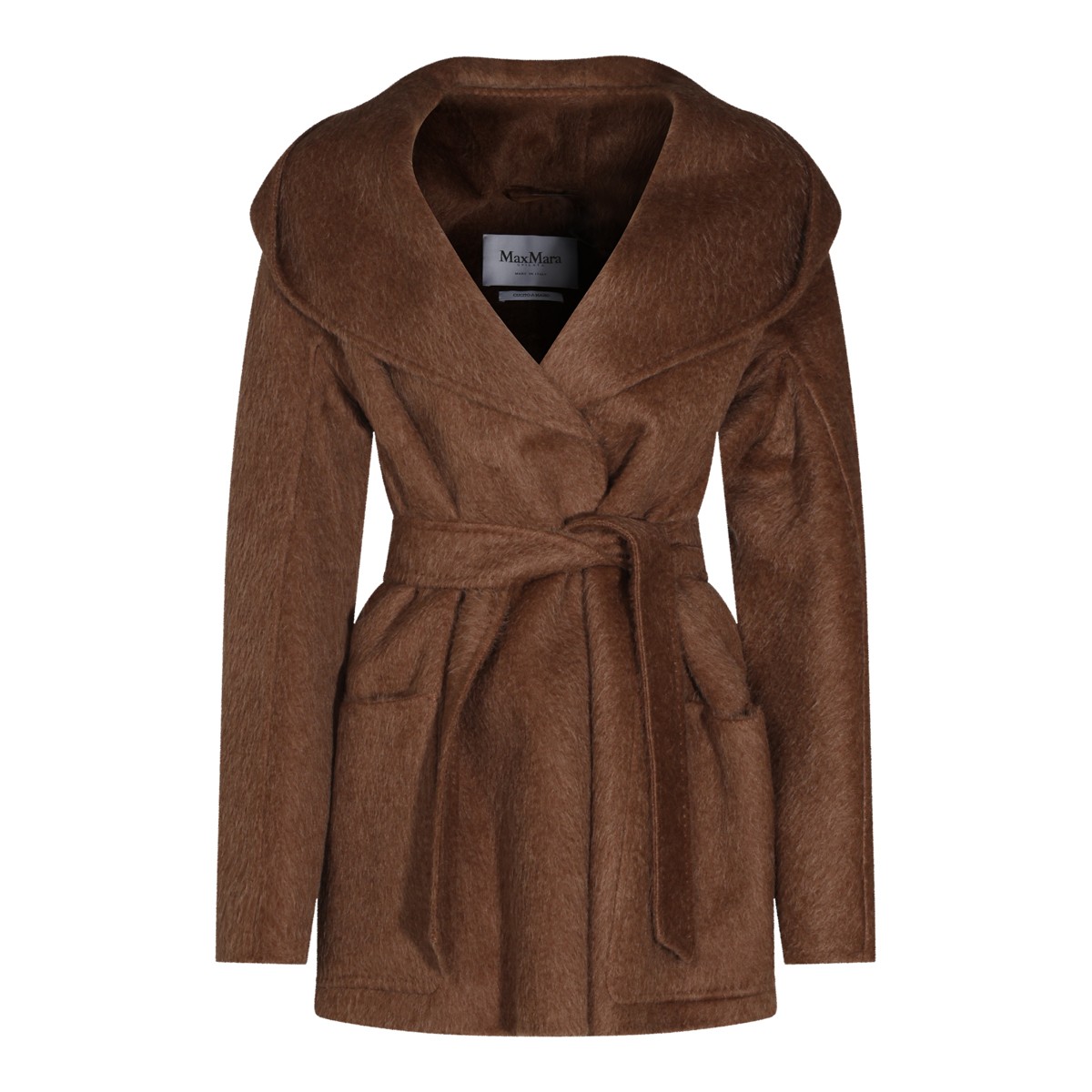 BROWN GOLF CAMEL HAIR AND MOHAIR COAT