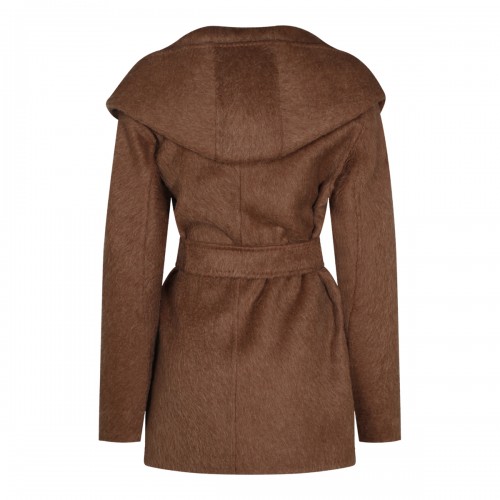 BROWN GOLF CAMEL HAIR AND MOHAIR COAT