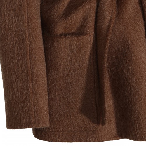 BROWN GOLF CAMEL HAIR AND MOHAIR COAT