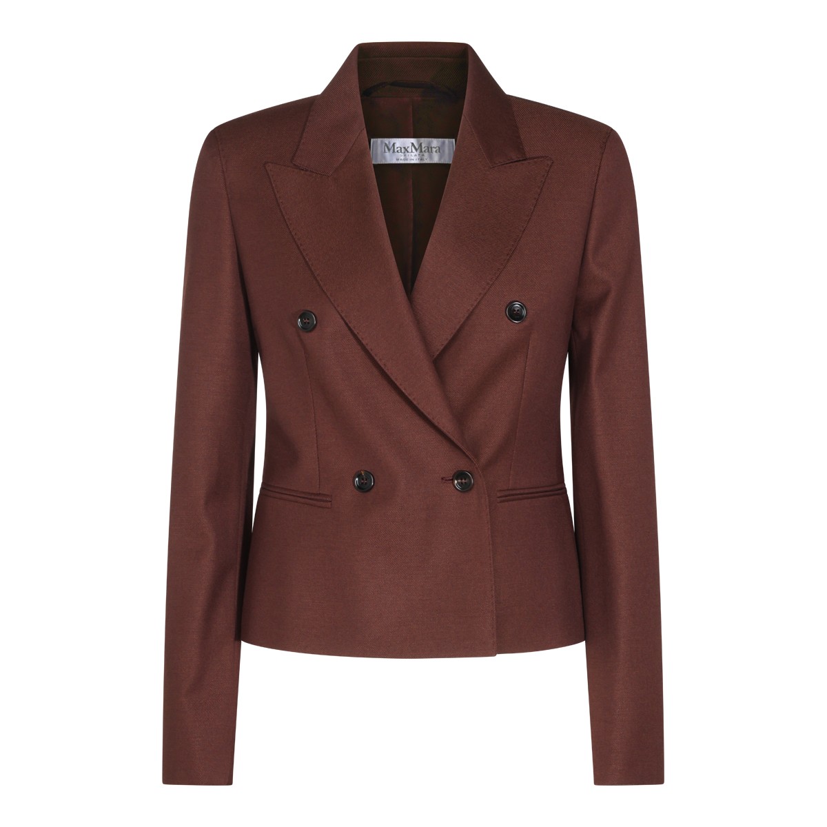 BURGUNDY MXSANGIZIA VIRGIN WOOL BLAZER