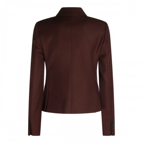 BURGUNDY MXSANGIZIA VIRGIN WOOL BLAZER