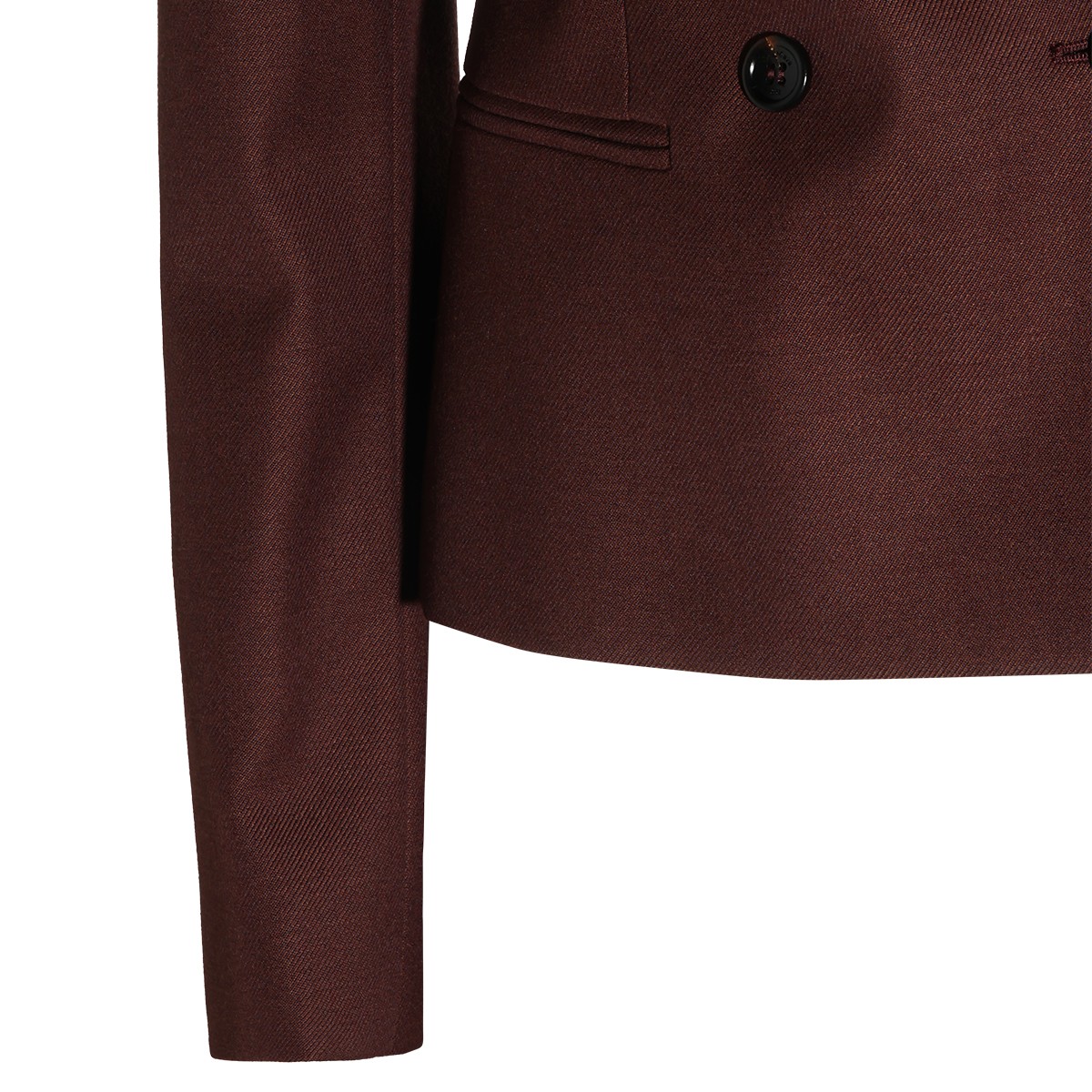 BURGUNDY MXSANGIZIA VIRGIN WOOL BLAZER