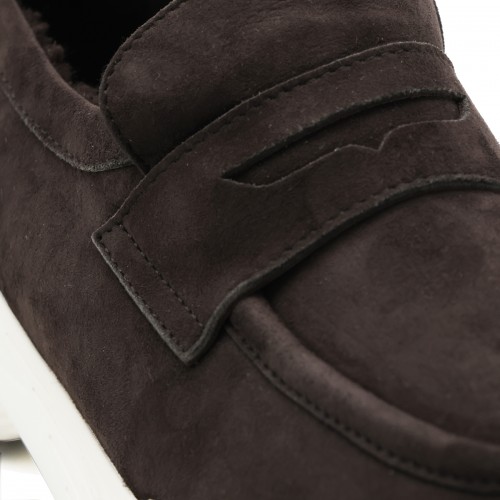 DARK BROWN LEATHER LOAFERS