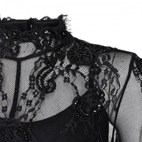 BLACK LACE MINI DRESS