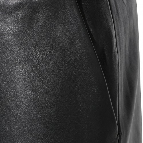 BLACK LEATHER MINI SKIRT