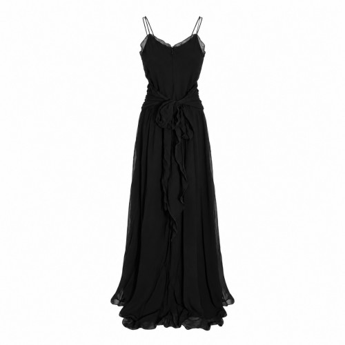 BLACK VISCOSE GEORGETTE... 2