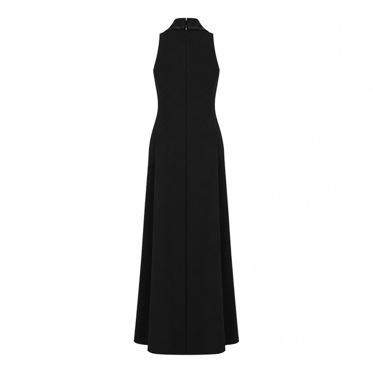 BLACK CREPE EVENING DRESS